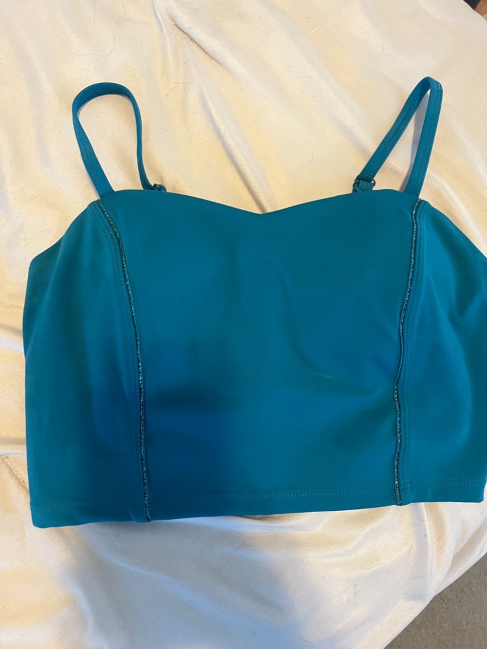 JoyLab Teal Active Crop Tank Bra XS